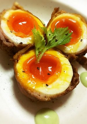 絶品‼︎スタミナ肉巻き半熟ゆで卵-レシピのメイン写真