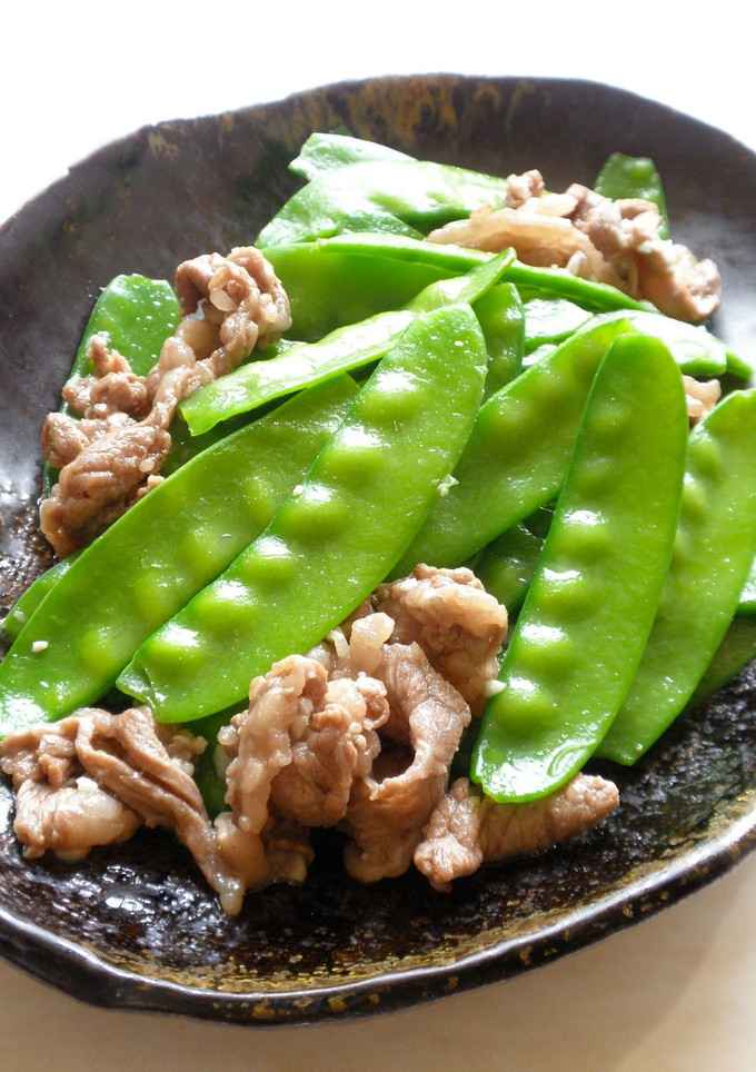 まろやか✿絹さやと牛肉の塩麹炒め-レシピのメイン写真