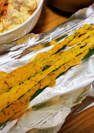 アスパラの卵黄チーズソース焼き-レシピのメイン写真