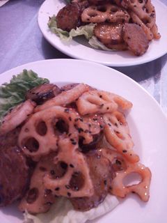 蓮根とさつまいも☆甘酢炒め-レシピのメイン写真