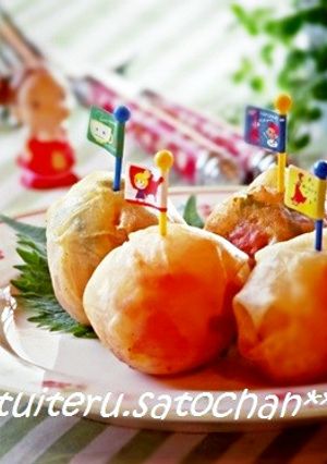 *丸ごとトマトのくす玉揚げ*-レシピのメイン写真