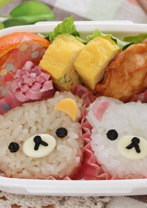 キャラ弁＊おにぎり型deリラ＆コリラ-レシピのメイン写真