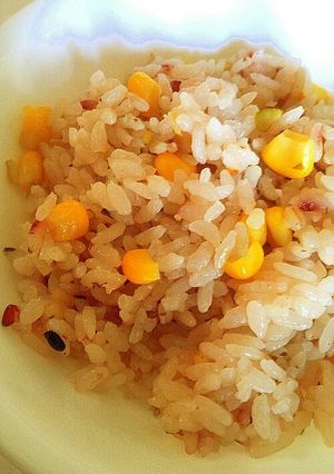 炊飯器スイッチオン!!で簡単コーンごはん-レシピのメイン写真