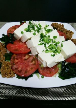 ヘルシー豆腐サラダ(納豆入れてみた)-レシピのメイン写真