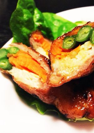 簡単 三色野菜の肉巻き お弁当に-レシピのメイン写真