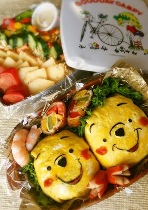 ★プーさんnoナシゴレンオムライス弁当★-レシピのメイン写真