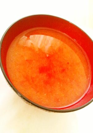 だし不要・トマトみそ汁-レシピのメイン写真