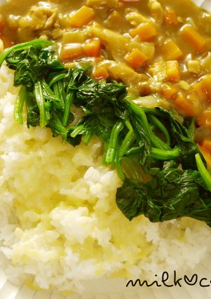 ポパイカレー♪チーズものせれば☆パワー飯-レシピのメイン写真
