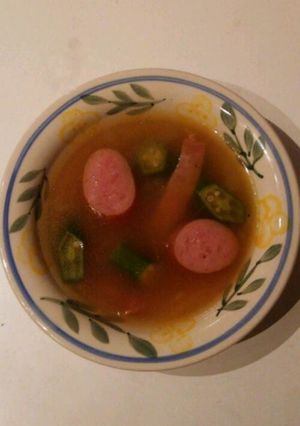 オクラとベーコンのスープ-レシピのメイン写真