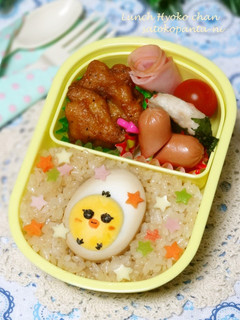 ひよこちゃんお弁当♪味玉☆キャラ弁-レシピのメイン写真