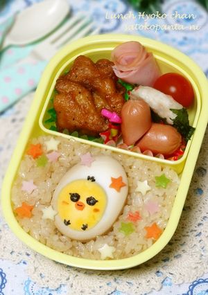 ひよこちゃんお弁当♪味玉☆キャラ弁-レシピのメイン写真