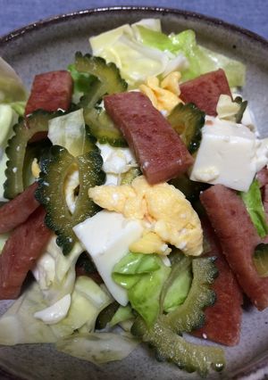 苦くない！スパムでゴーヤチャンプルサラダ-レシピのメイン写真