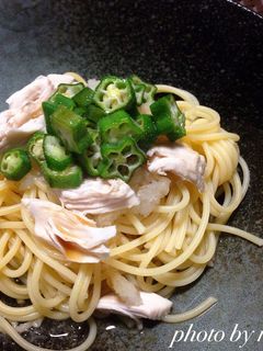 オクラとささみの冷製パスタ-レシピのメイン写真