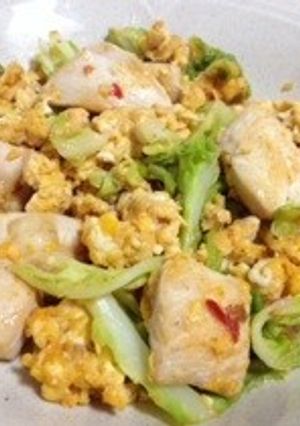 春キャベツと鶏肉のたまご炒め-レシピのメイン写真