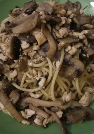 *きのことむね肉のパスタ*-レシピのメイン写真