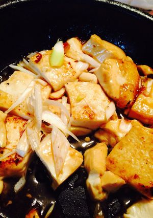 豆腐の甘酢炒め〜白髪葱をのせて〜-レシピのメイン写真