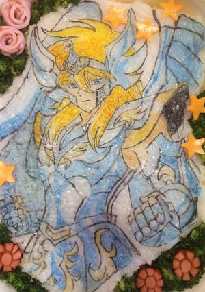 キャラ弁 聖闘士星矢 神聖衣氷河-レシピのメイン写真
