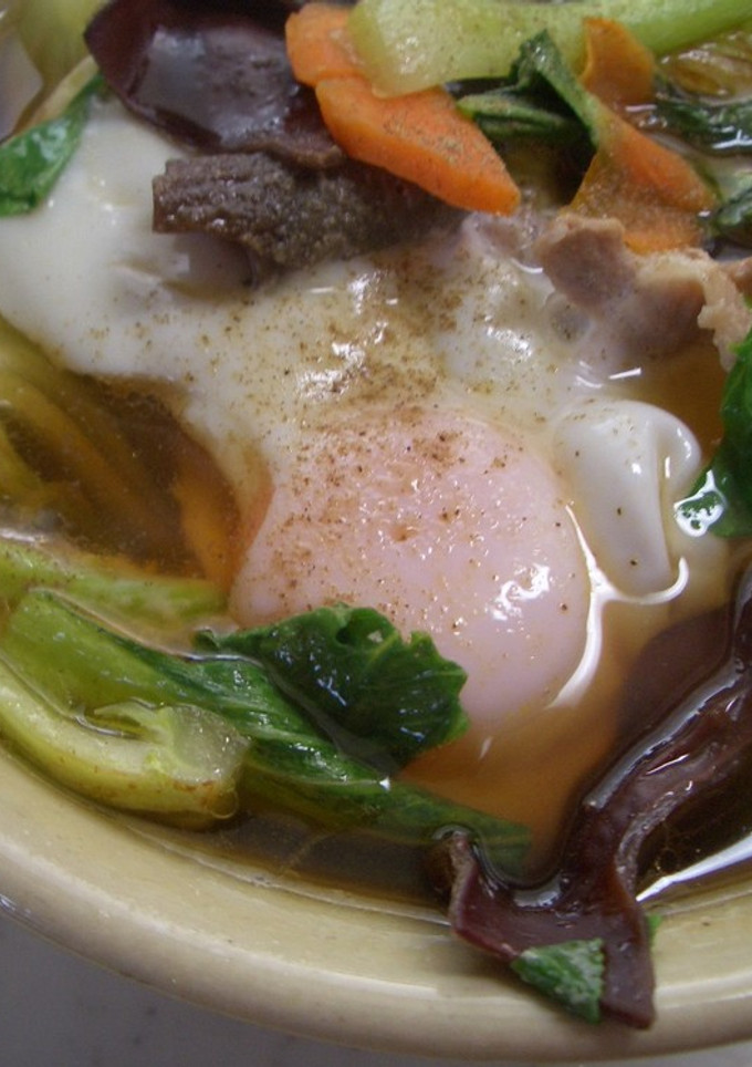 野菜炒めと半熟卵のせラーメン-レシピのメイン写真