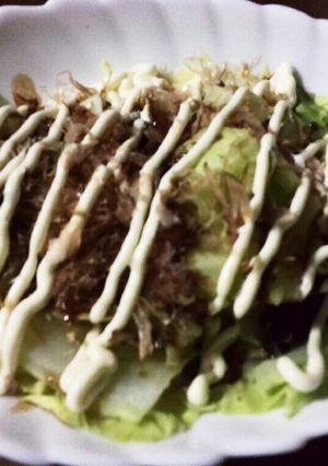 キャベツ、チンするだけ。お好み焼き風？-レシピのメイン写真