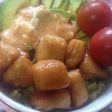 アボカドと鶏の照り焼きカレー風味丼