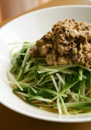 水菜たっぷり！サバで和パスタ-レシピのメイン写真