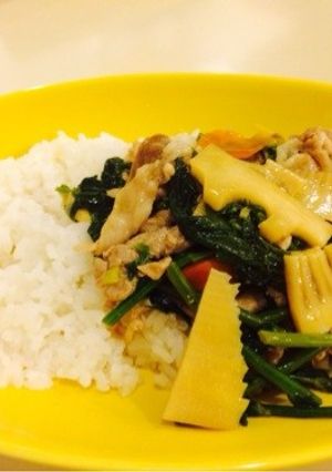 たけのこと菜の花で春のあんかけご飯-レシピのメイン写真
