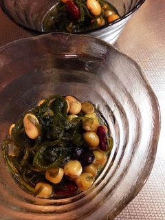 ♪すぐできる豆とこんぶの酢の物♪-レシピのメイン写真