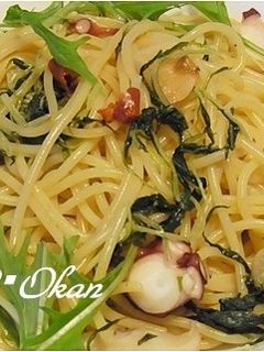 タコと水菜のパスタ-レシピのメイン写真