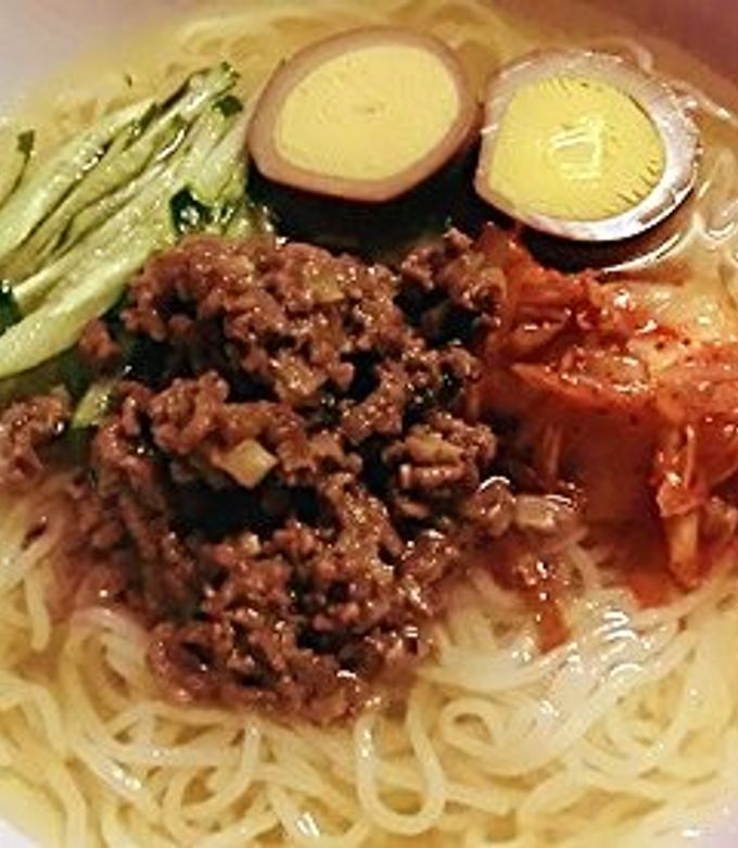 肉味噌トッピング冷麺-レシピのメイン写真