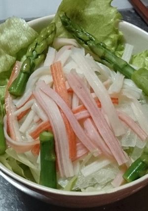 カニカマレタスサラダ-レシピのメイン写真