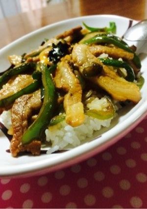 豚肉とピーマンのまろやか丼✳︎-レシピのメイン写真