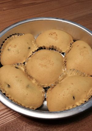 かぼちゃと黒蜜の蒸しパン-レシピのメイン写真