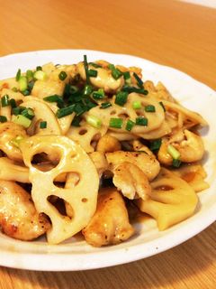 レンコン鶏肉の酢炒め煮-レシピのメイン写真