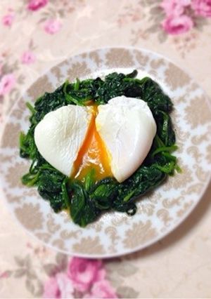 ほうれん草のポーチドエッグ添え-レシピのメイン写真