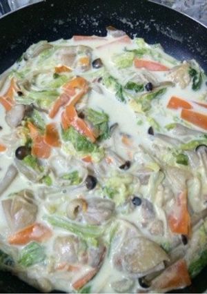 鶏肉とキャベツのクリーム煮-レシピのメイン写真