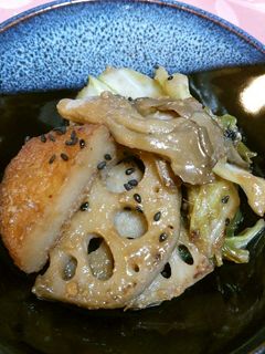 薩摩揚げと蓮根の味噌炒め-レシピのメイン写真