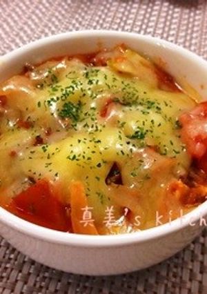 トマトと挽肉のチーズ焼き-レシピのメイン写真