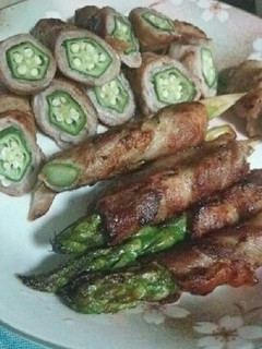 アスパラとオクラの肉巻き-レシピのメイン写真