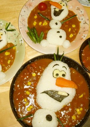 オラフのカレーライス（アナと雪の女王）-レシピのメイン写真