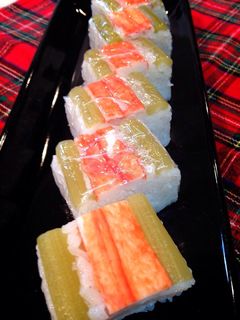 ふきとカニカマの押し寿司-レシピのメイン写真