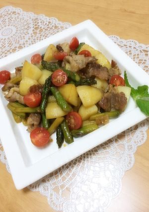 旦那が惚れた♡アスパラと豚肉の照り炒め♡-レシピのメイン写真