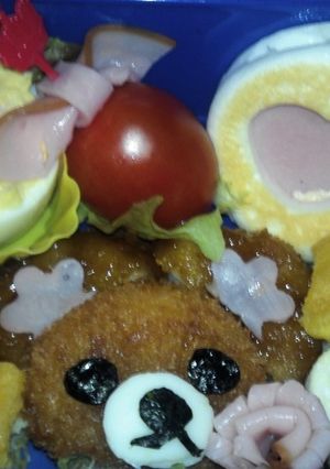 キャラ弁　くま-レシピのメイン写真