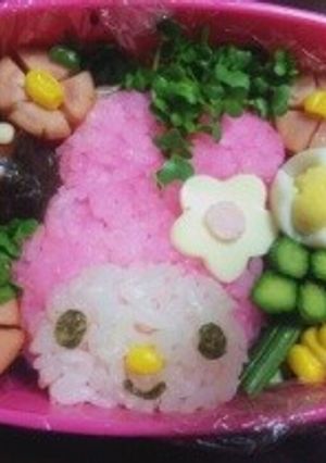 春 マイメロ キャラ弁 お弁当-レシピのメイン写真