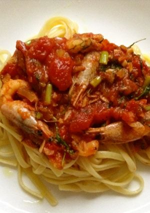 エビとディルのトマトソースパスタ-レシピのメイン写真