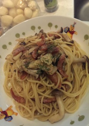 ウインナときのこの柚子風味ペペロンチーノ-レシピのメイン写真