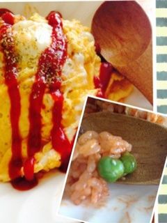 豆ご飯で☆オムライス-レシピのメイン写真