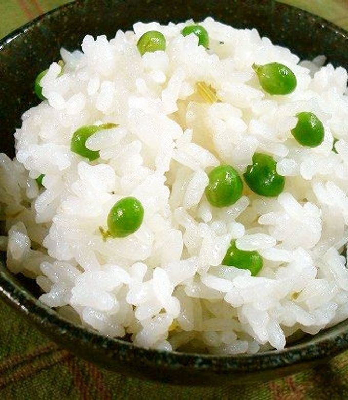 スナップエンドウで豆ご飯 by しんがし畑 【クックパッド】 簡単