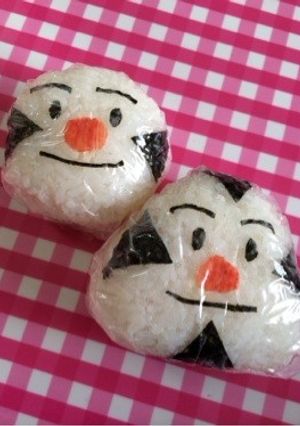 キャラ弁‼︎おむすびまんとこむすびまん-レシピのメイン写真
