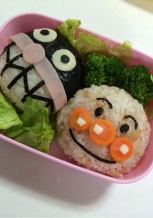 キャラ弁‼︎アンパンマンとバイキンマン-レシピのメイン写真