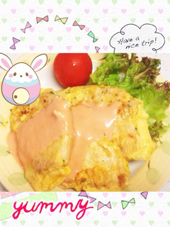 簡単♡鶏胸肉のピカタ!オーロラソースで☆-レシピのメイン写真